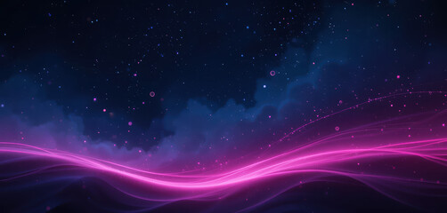 Fototapeta premium Mystic Aurora A Luminous Wave of Cosmic Energy Flowing Through the Universe