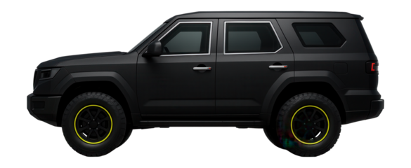 Compact armored SUV with bulletproof glass and reinforced bumpers