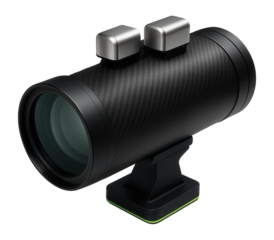 Wide-field imaging telescope with cylindrical body and integrated star trackers