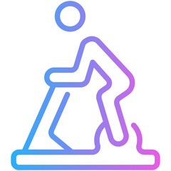 exercise bicycle gradient line icon