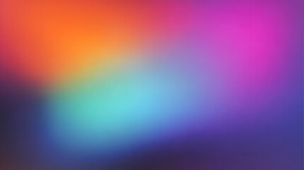 Fototapeta premium Vibrant multi-color abstract gradient background with soft focus and a smooth blend of orange, turquoise, purple, and blue. Modern art backdrop