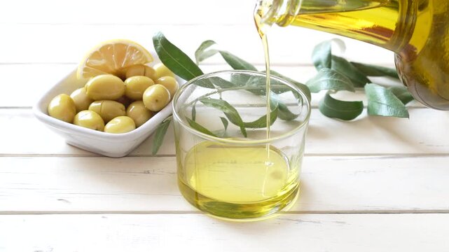 olive oil and olives