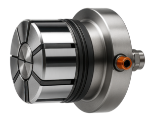 Hydraulic expansion chuck for vibration-free machining in a precision engineering facility