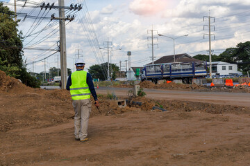 Engineers are inspecting the readiness and completeness of a large construction project involving...