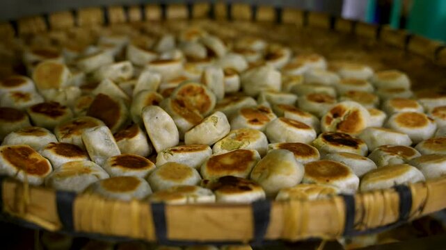 Bakpia Pathok Traditional Javanese Sweet Pastry. Close up