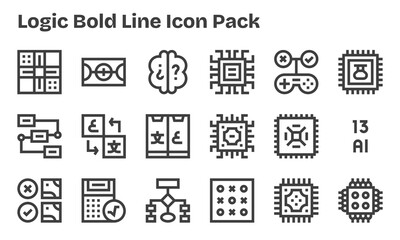 18 Bold Line Designs - Logic Vector Icons