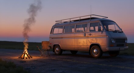 Roadside Campfire Setup	