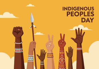 Indigeous peoples day, vector illustration design