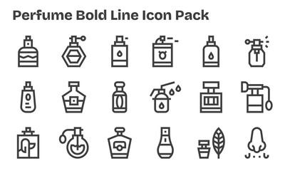 Perfume Design Icons - 18 in Bold Line Style