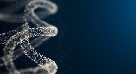 DNA molecule spiral. Colored Genetic Code DNA Molecule Structure.  3d render of dna structure, abstract background