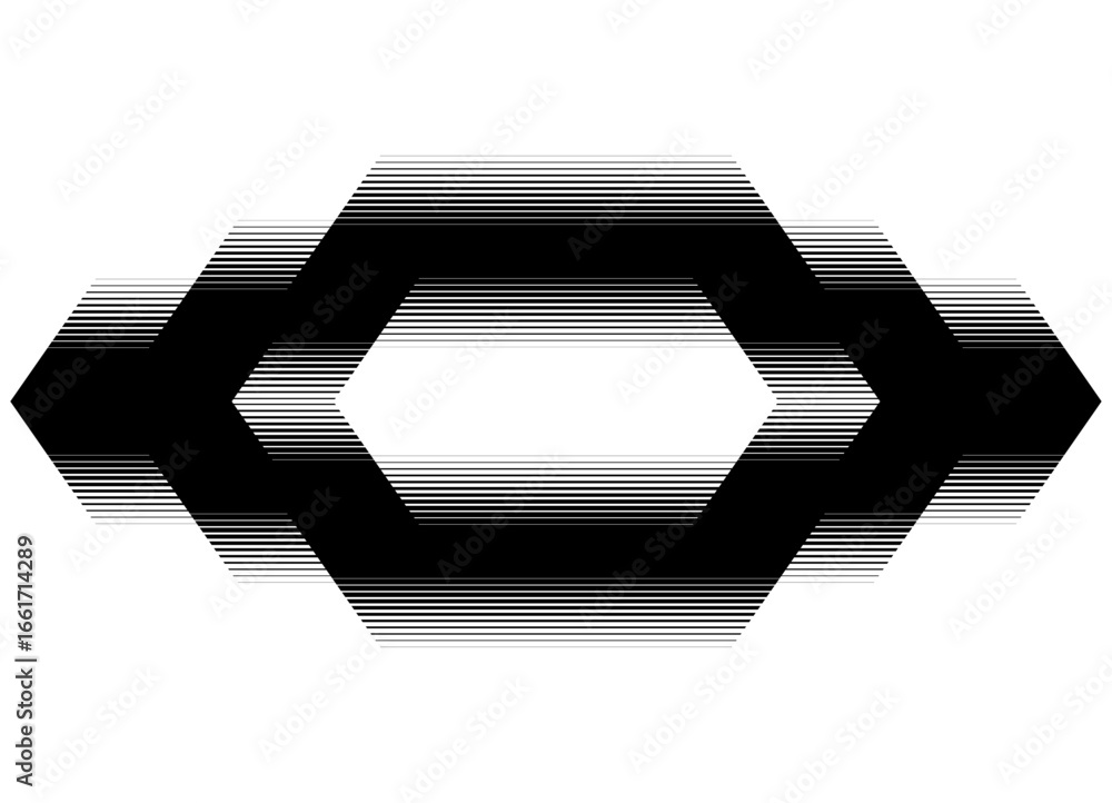 Poster vector striped frame of broken lines. black on white background. design element. sports pattern. vec