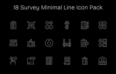 18 Minimal Line Vectors for Survey Theme