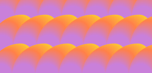 Abstract background with a smooth semicircle pattern. Gradient from pink to orange and yellow on a purple-pink base. Creates a soft wave effect and decorative texture.