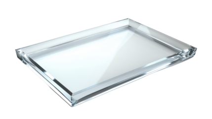 clear glass slap on white background