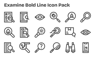 18 Bold Line Designs - Examine Vector Icons