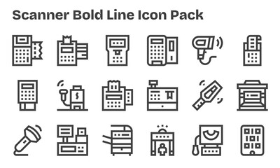 18 Bold Line Designs - Scanner Vector Icons