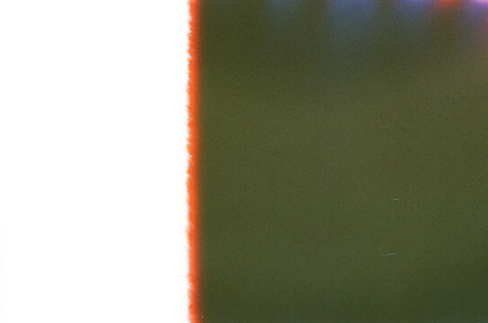 Half burned frame from a roll of Portra 400