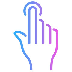 tap gradient line icon