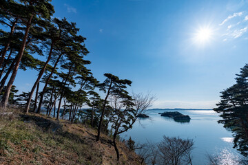 Obraz premium 冬の松島の海岸線