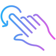 rotate gradient line icon