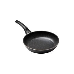 Black non-stick frying pan with handle