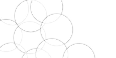 Abstract floral banner design with black and white decorative shapes and round elements