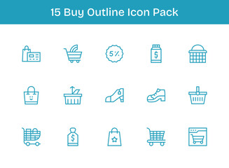 Buy Vector Set - 15 Outline Icons