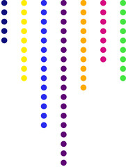 Colorful decorative hanging circle strips for background decoration
