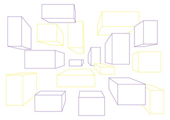 1 Point Perspective Yellow and Purple