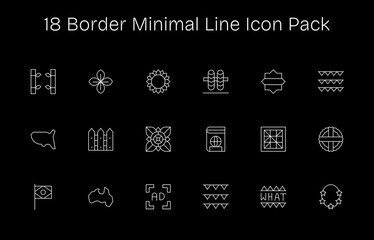 18 Minimal Line Vectors for Border Theme
