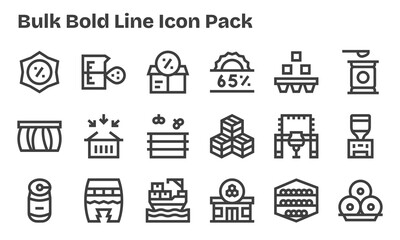 18 Bold Line Vectors for Bulk Theme