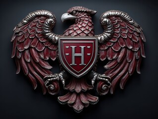 Eagle Crest Shield with Letter H