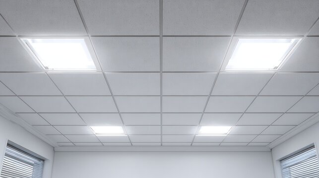 Ceiling tiles with recessed lights