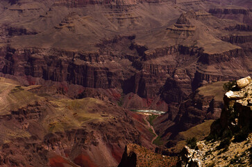 Sunset Hazy Sky Day At The Grand Canyon Arizona