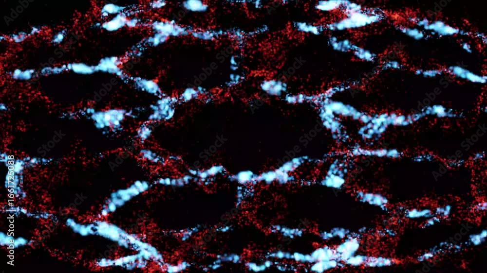 Poster pattern and color are unique and interesting. abstract technological background with red luminous he