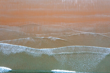 Fototapeta premium Aerial drone view of waves
