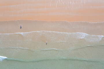 Fototapeta premium Aerial drone view of waves