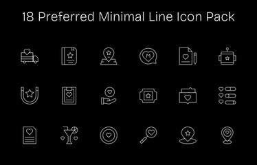 Preferred Design Icons - 18 in Minimal Line Style