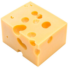 Cheese PNG, piece of cheese isolated on transparent background