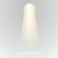png glowing spotlight with bright beam of light stage decoration shiny disco scene theatre projection abstract transparent studio empty space concert festive party event design