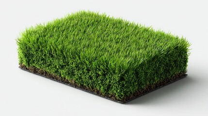 Artificial Turf Block, Green Grass Texture