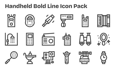 18 Bold Line Vectors for Handheld Theme