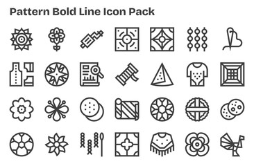 28 Extra Bold Line Style Icons - Pattern Collection