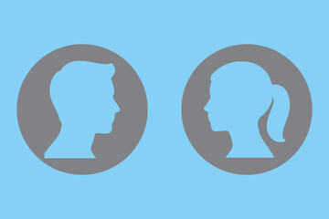 avatar icon. profile icons set. male and female avatars vector icon set illustration isolated on white background.