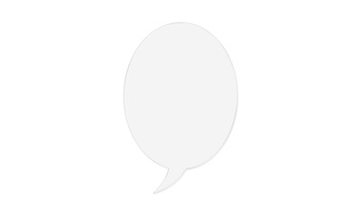 3D clear glass speech bubble or glossy chat icon. Transparent message symbol or blank showcase plate for quotes and dialogue, isolated on a transparent background.
