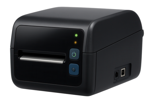 Label printer with a dual-interface for both wired and wireless operations in a chemical labeling facility