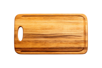 Wooden cutting board displaying natural wood grain