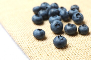 Fresh blueberries as background, close up