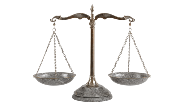 Antique-style balance scales