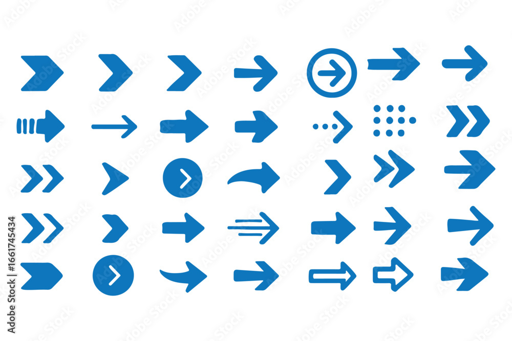 Poster arrow icon set. arrow. cursor. black vector arrows icons. collection different arrows sign. modern s